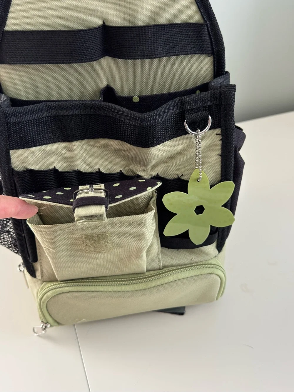 Light green and Black Craft Caddy